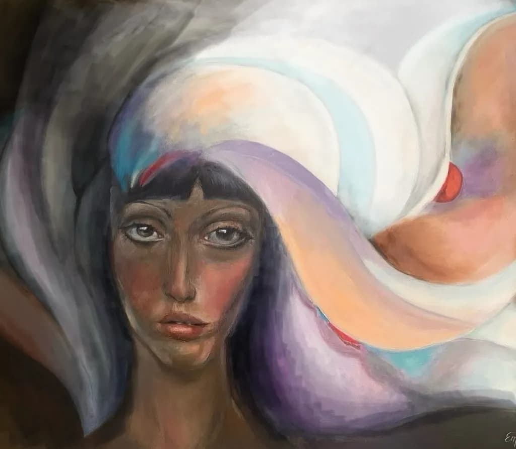 Whispers of Color: A Portrait of Ethereal Beauty