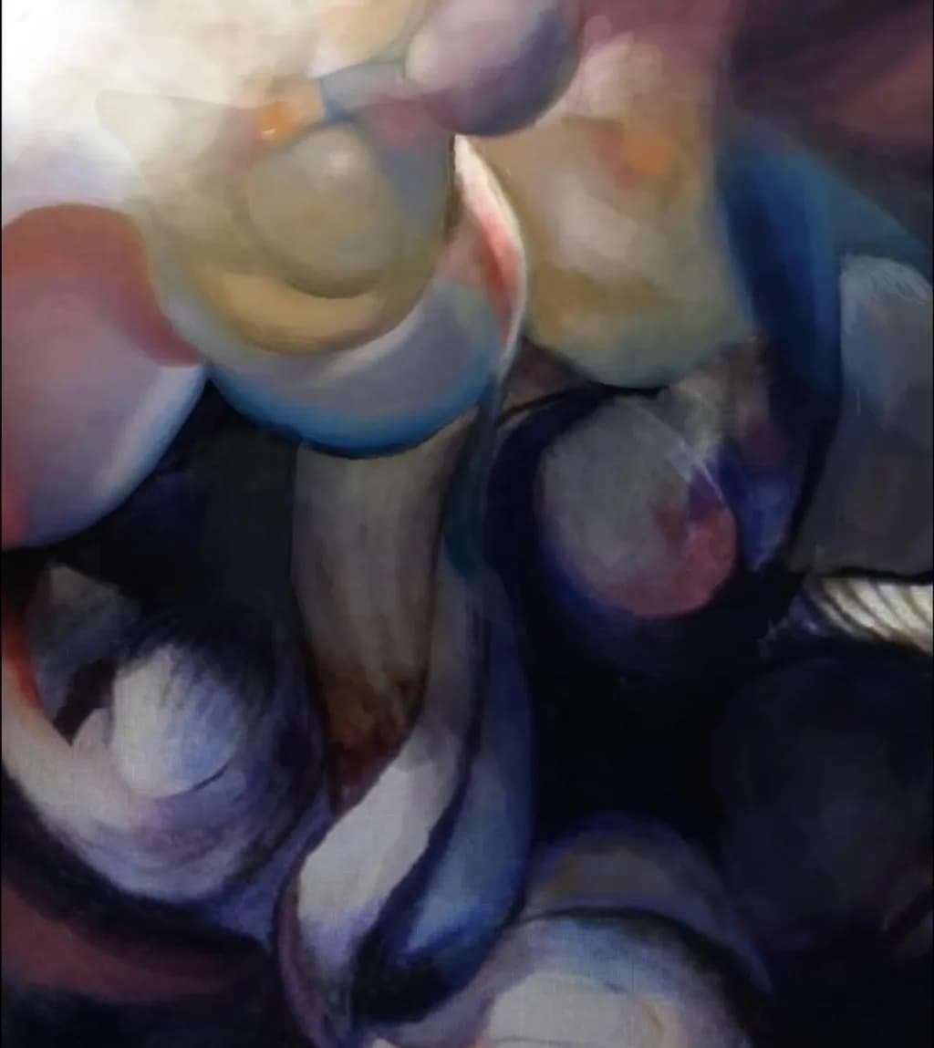 Whispers of Color: An Abstract Journey Through Fluid Dimensions