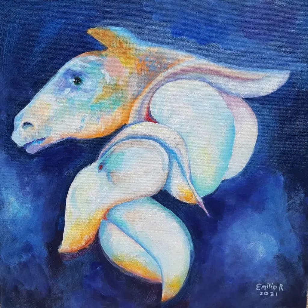 Whispers of Equine Dreams: A Colorful Journey Through Abstract Expressionism