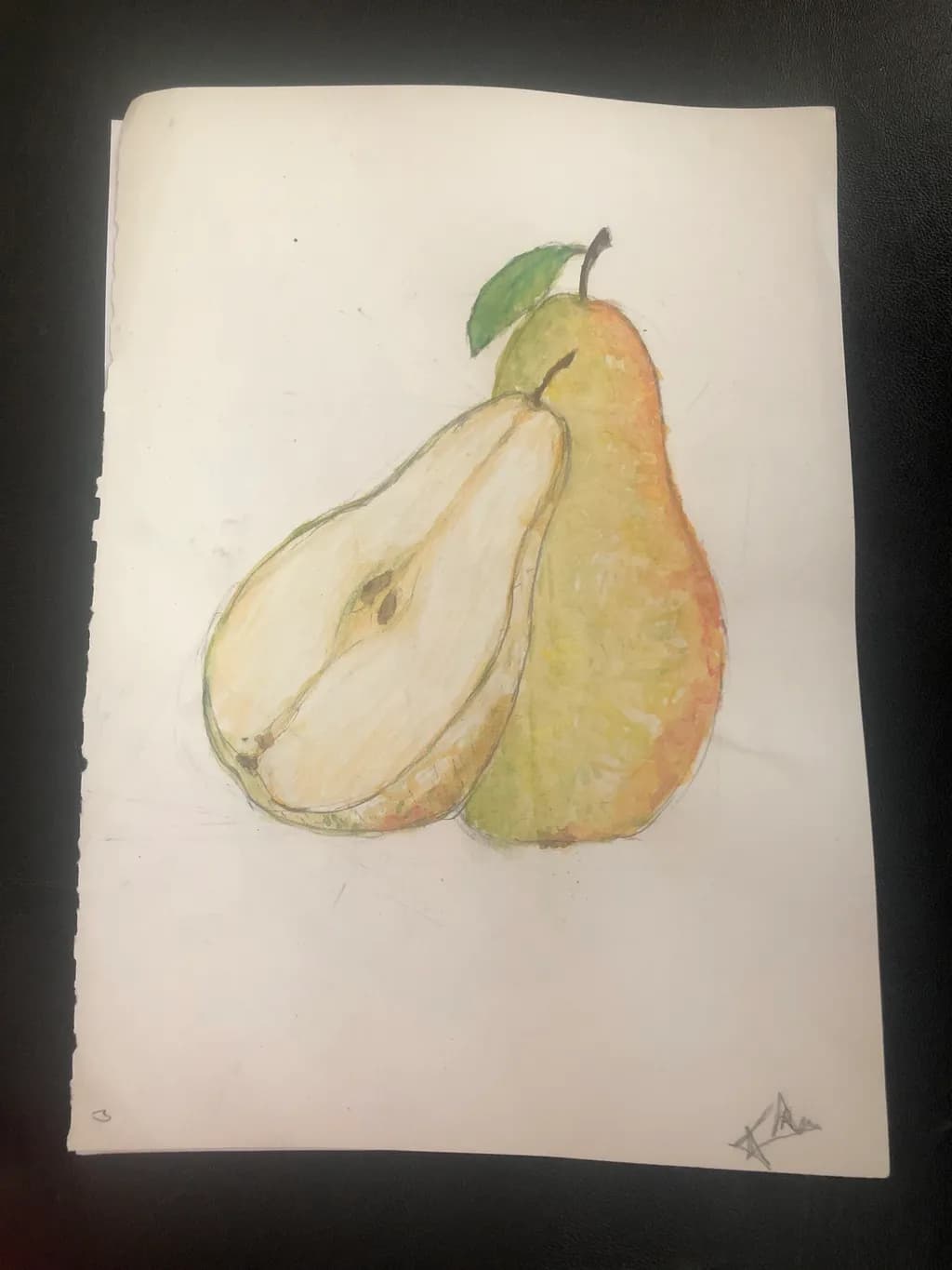 Whispers of Nature: A Serene Pair of Pears in Watercolor Harmony