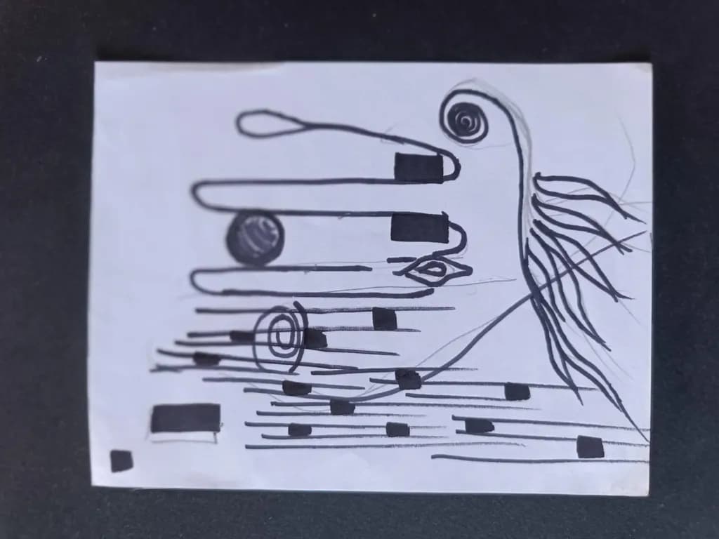 Monochrome Whispers: An Abstract Dance of Lines and Shapes