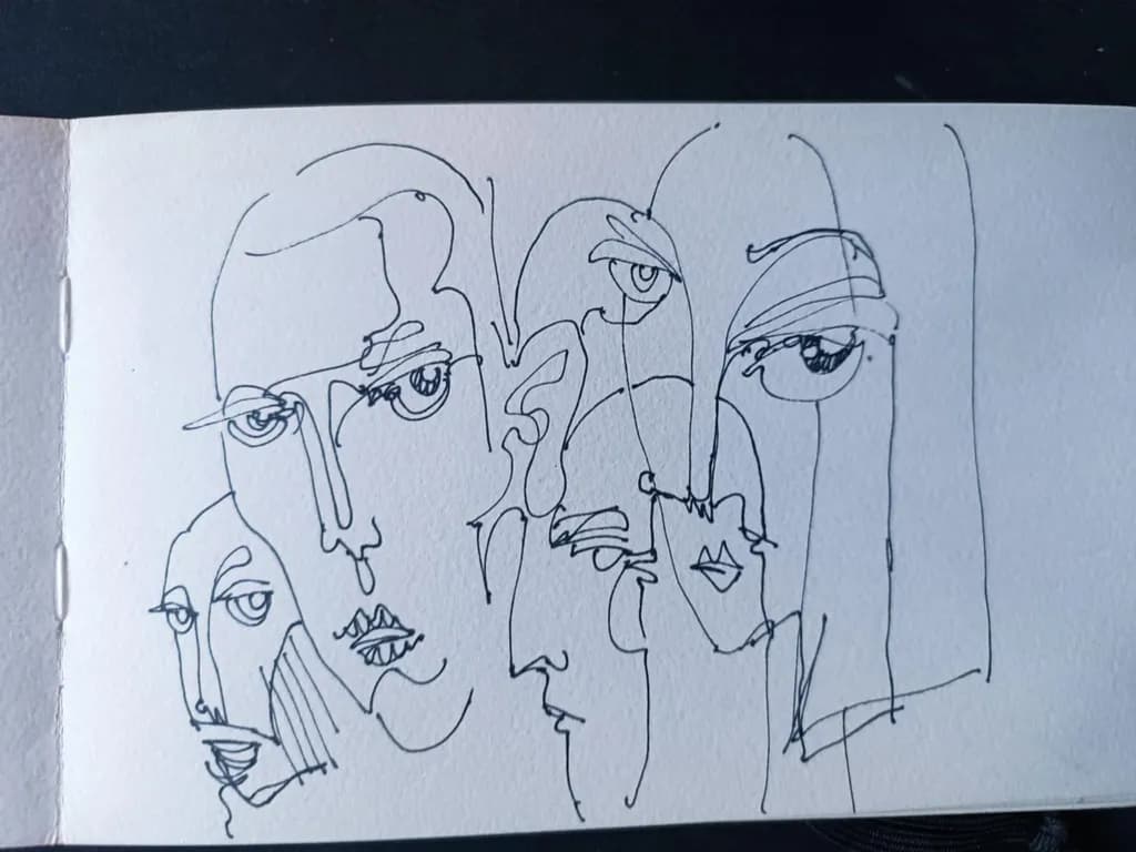 Faces in Flux: A Line Drawing Exploration of Identity and Emotion