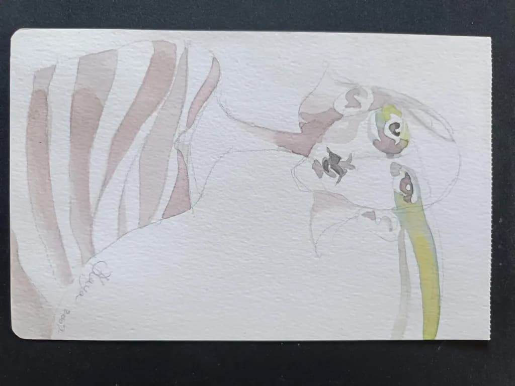 Whispers of Color: A Fluid Portrait in Watercolor and Emotion