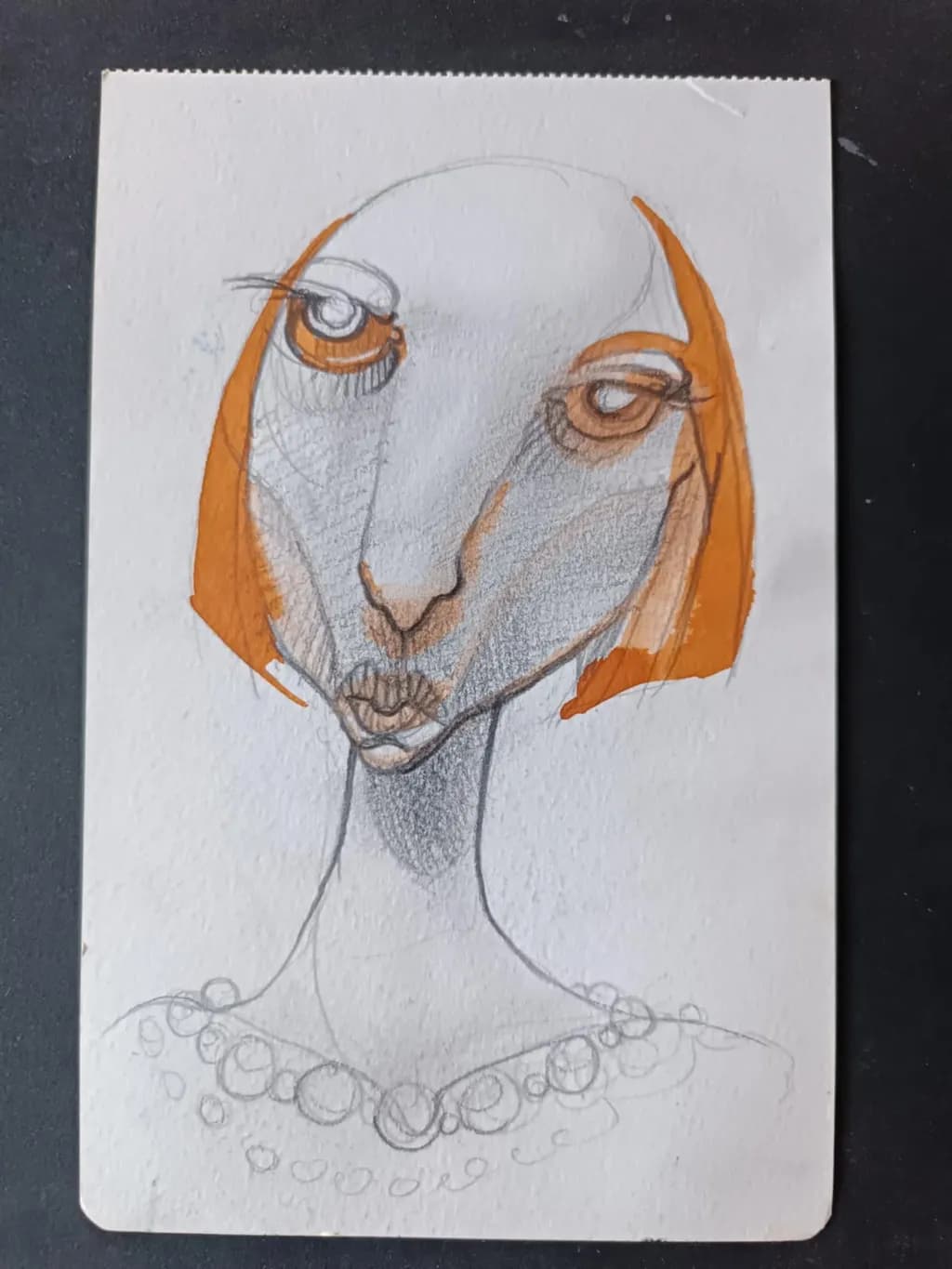 Whimsical Portrait: The Enigmatic Gaze of a Modern Muse