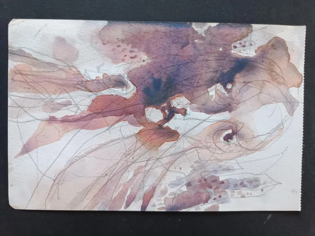 Whispers of Color: An Abstract Watercolor Journey Through Emotion and Form