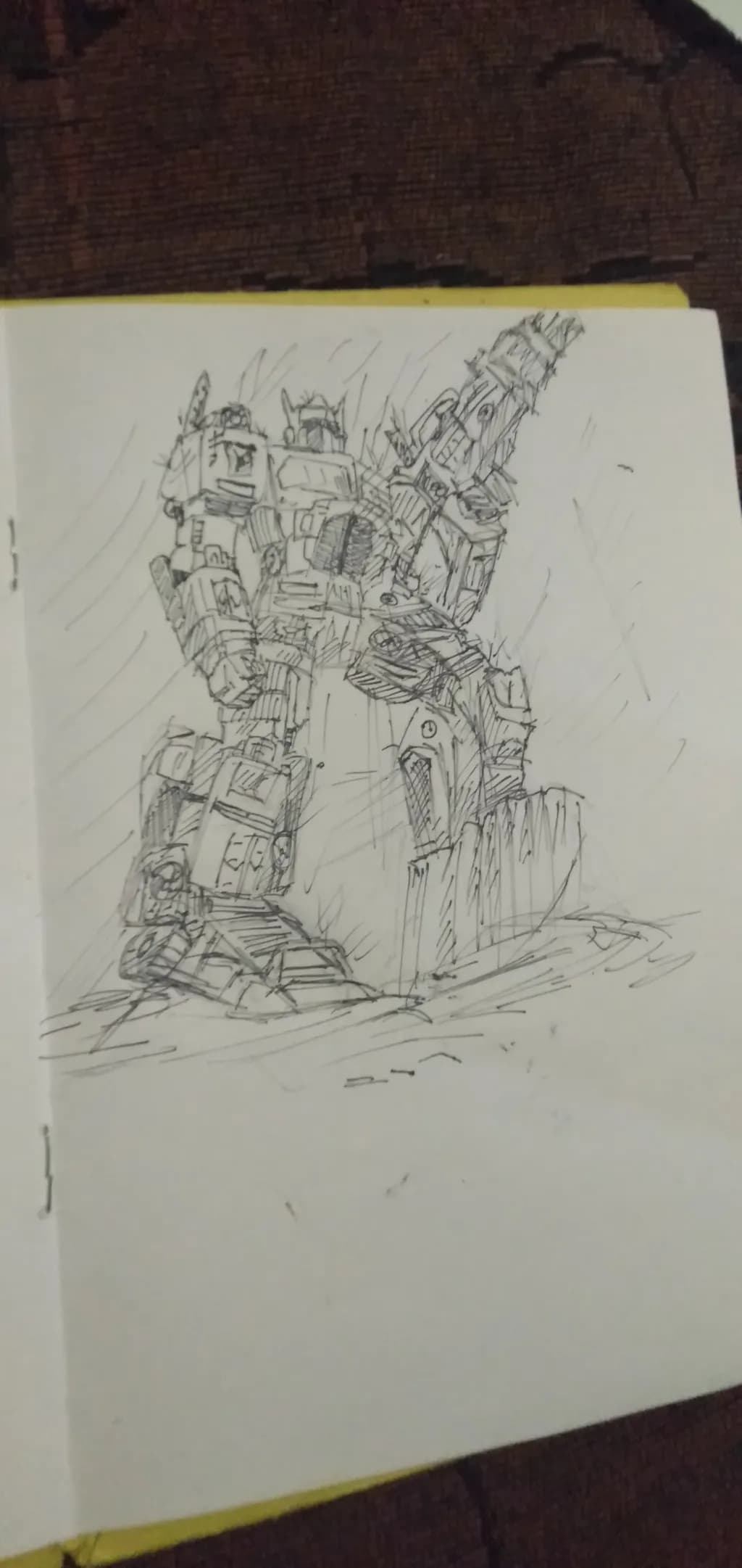 Mechanical Titan: A Dynamic Sketch of Robotic Power and Design