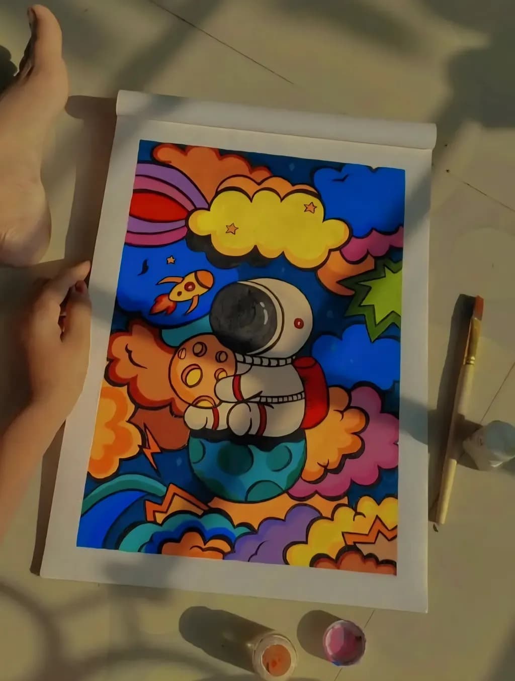 Whimsical Space Adventure: A Colorful Journey Through Imagination and Creativity