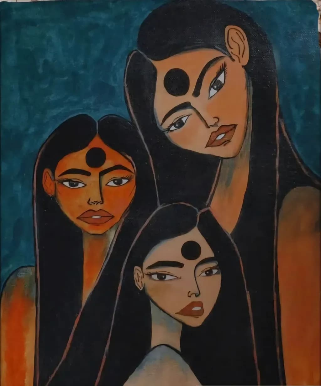 Whispers of the Divine: A Portrait of Sisterhood and Strength