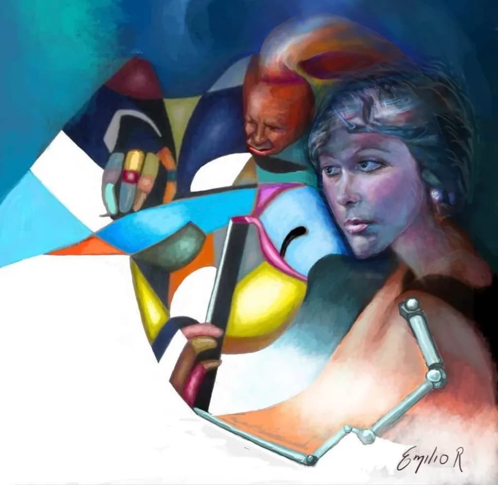 Vibrant Expressions: A Journey Through Colorful Imagination in Abstract Portraiture