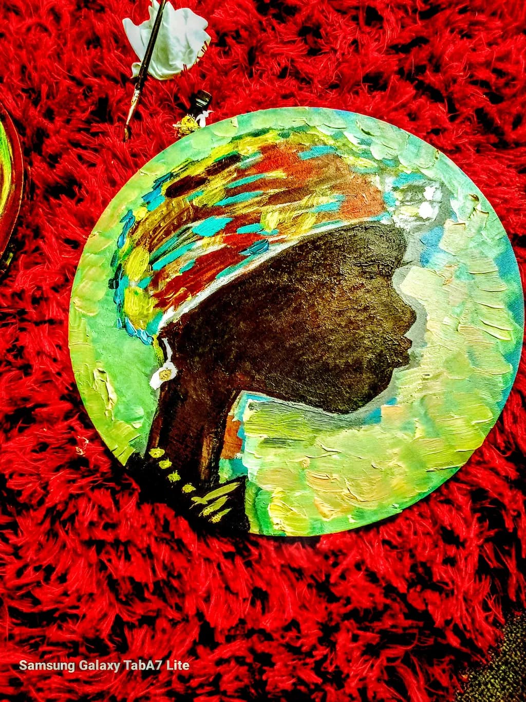 Vibrant Silhouette: An Abstract Portrait of Creativity and Colorful Expression