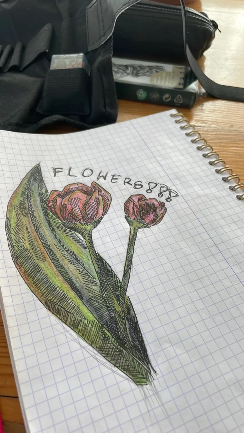 Colored Flower Sketch