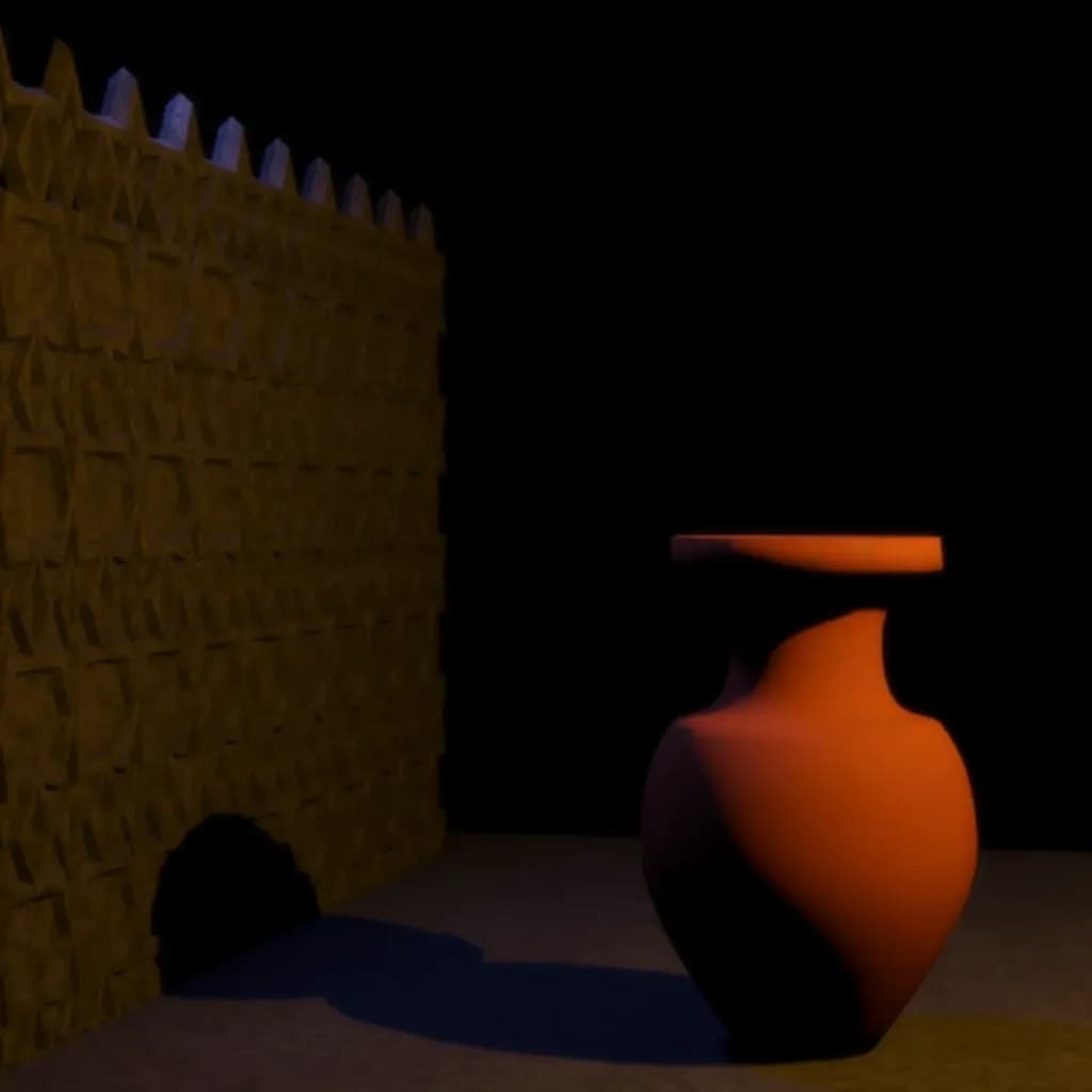 Whispers of Light: A Pottery Vessel in Architectural Shadows