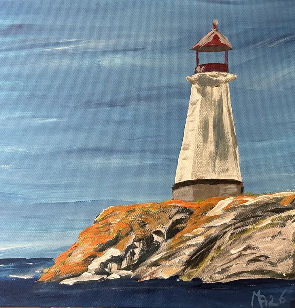 Beacon on Rocky Shore