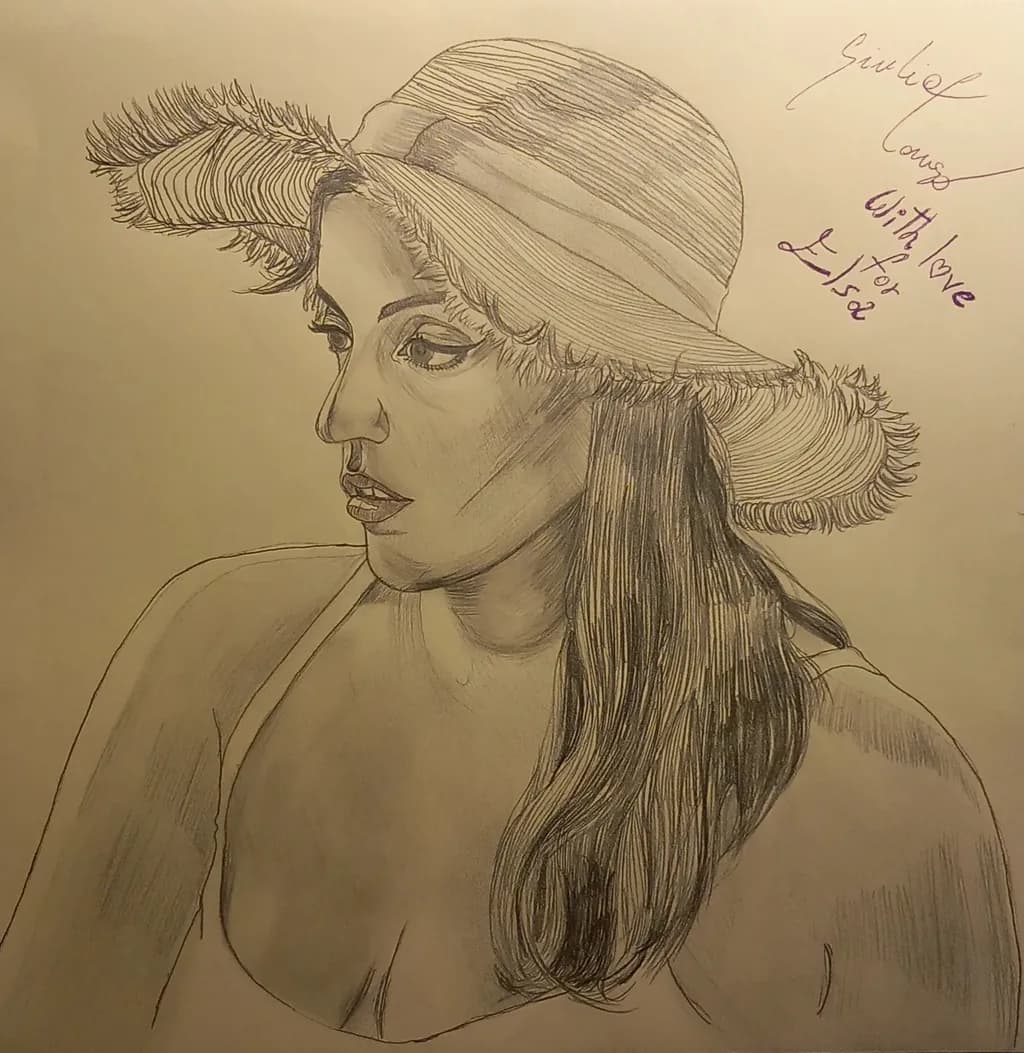Whispers of Elegance: A Portrait in Pencil and Passion