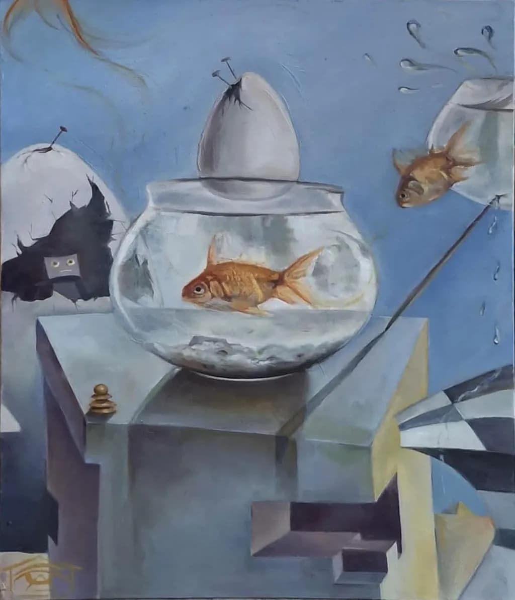 Whimsical Reflections: A Surreal Journey Through Water and Dreams