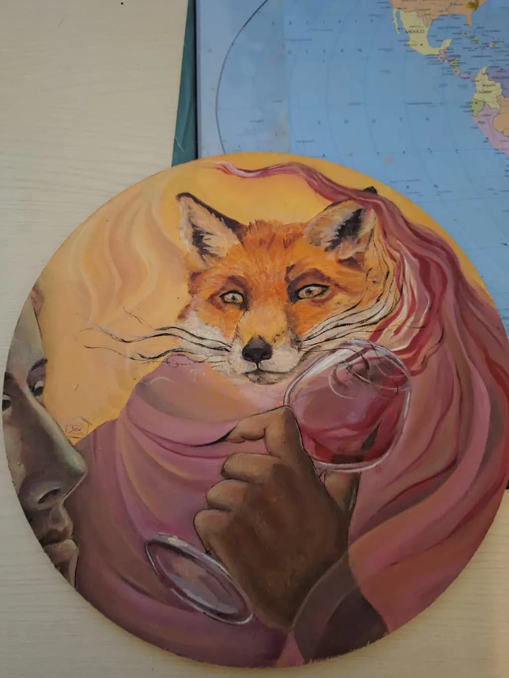 Whimsical Fox Portrait: A Colorful Embrace of Creativity and Charm