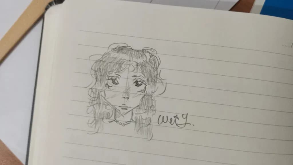 Whispers of Emotion: A Delicate Sketch of Contemplation