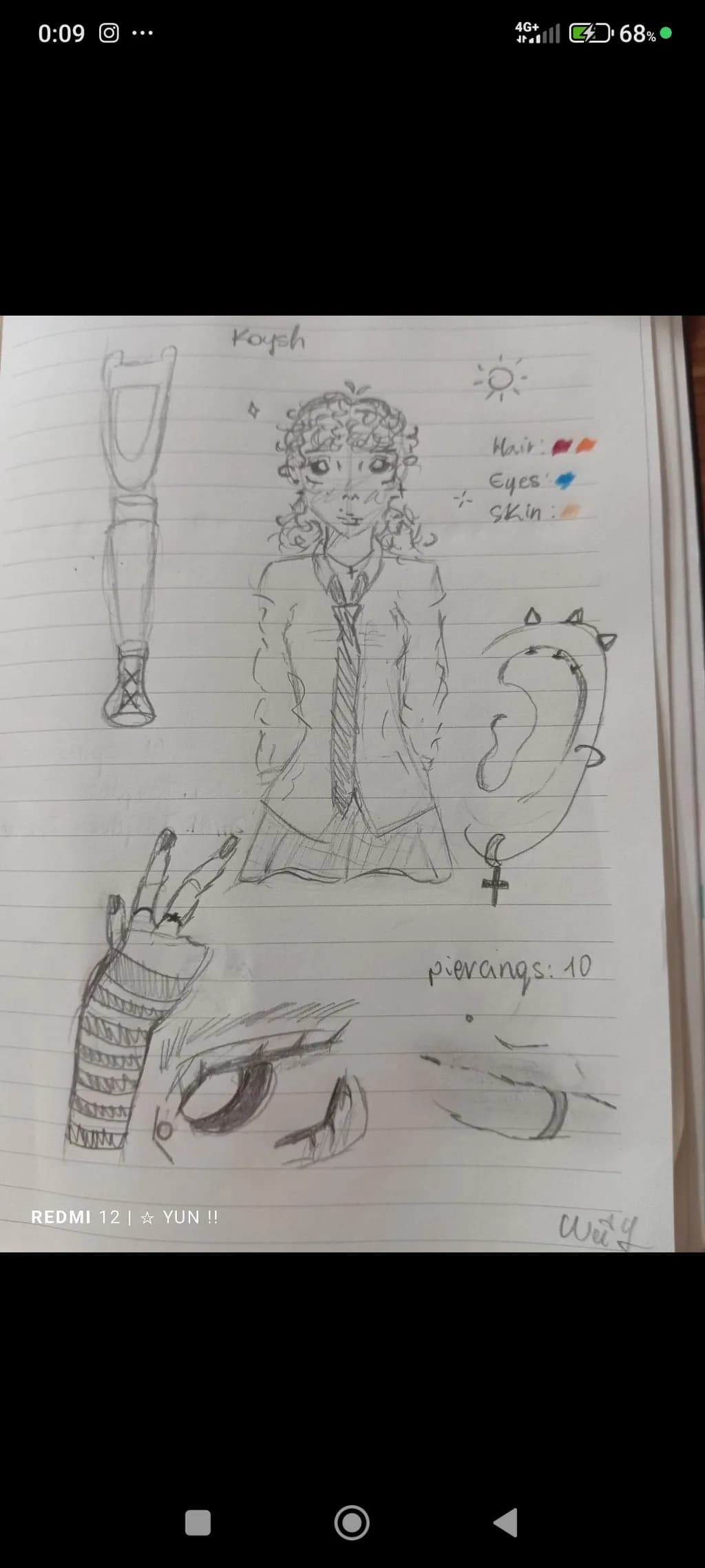 Whimsical Character Sketch: A Fusion of Anime and Imagination