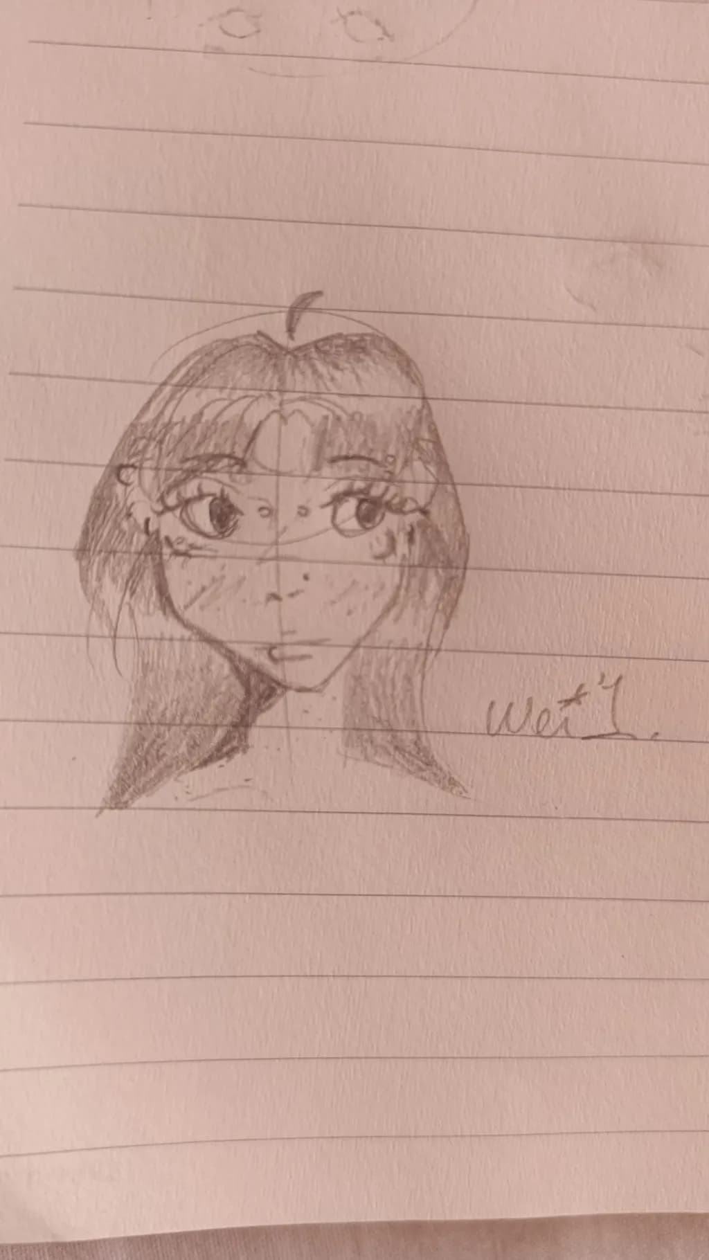 Whimsical Portrait: A Delicate Sketch of Youthful Expression