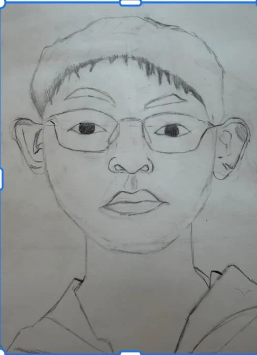 Reflections of Innocence: A Thoughtful Portrait in Pencil