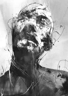Monochrome Distortion: An Emotional Abstract Expression of the Human Experience