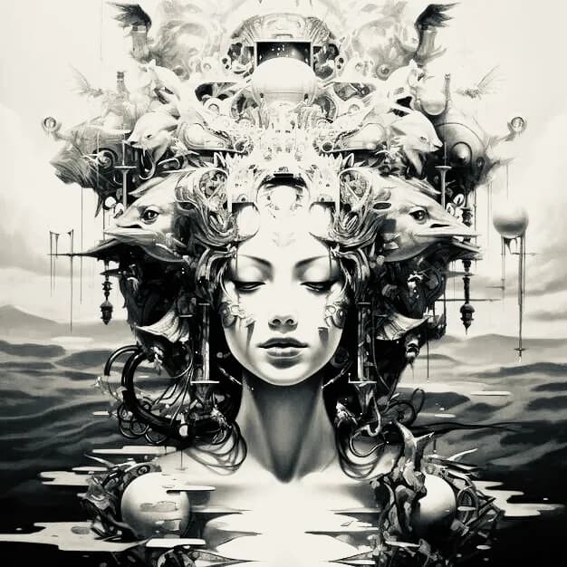 Ethereal Visions: The Enigmatic Dance of Nature and Humanity