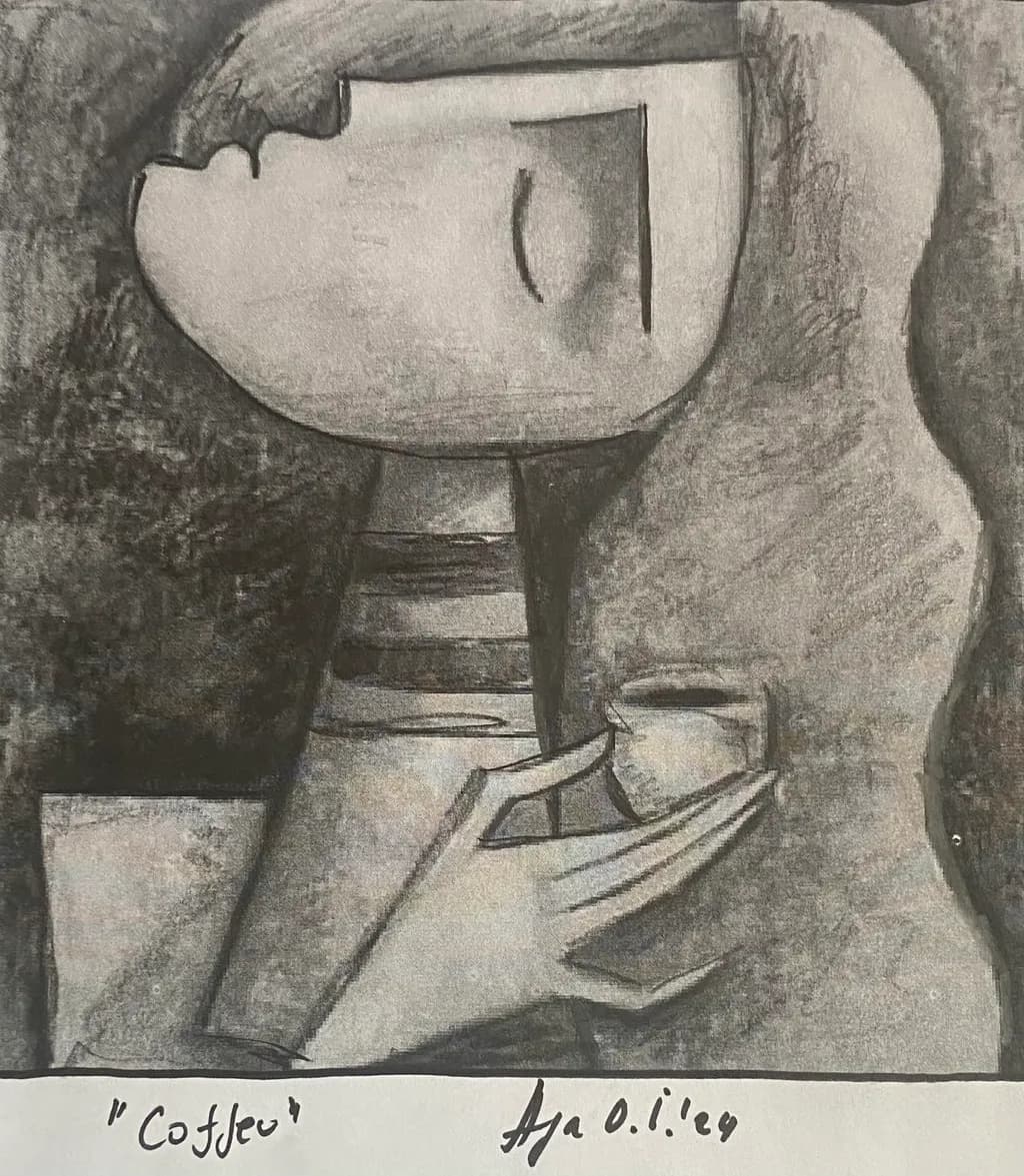 Whispers of Contemplation: A Monochrome Journey with Coffee