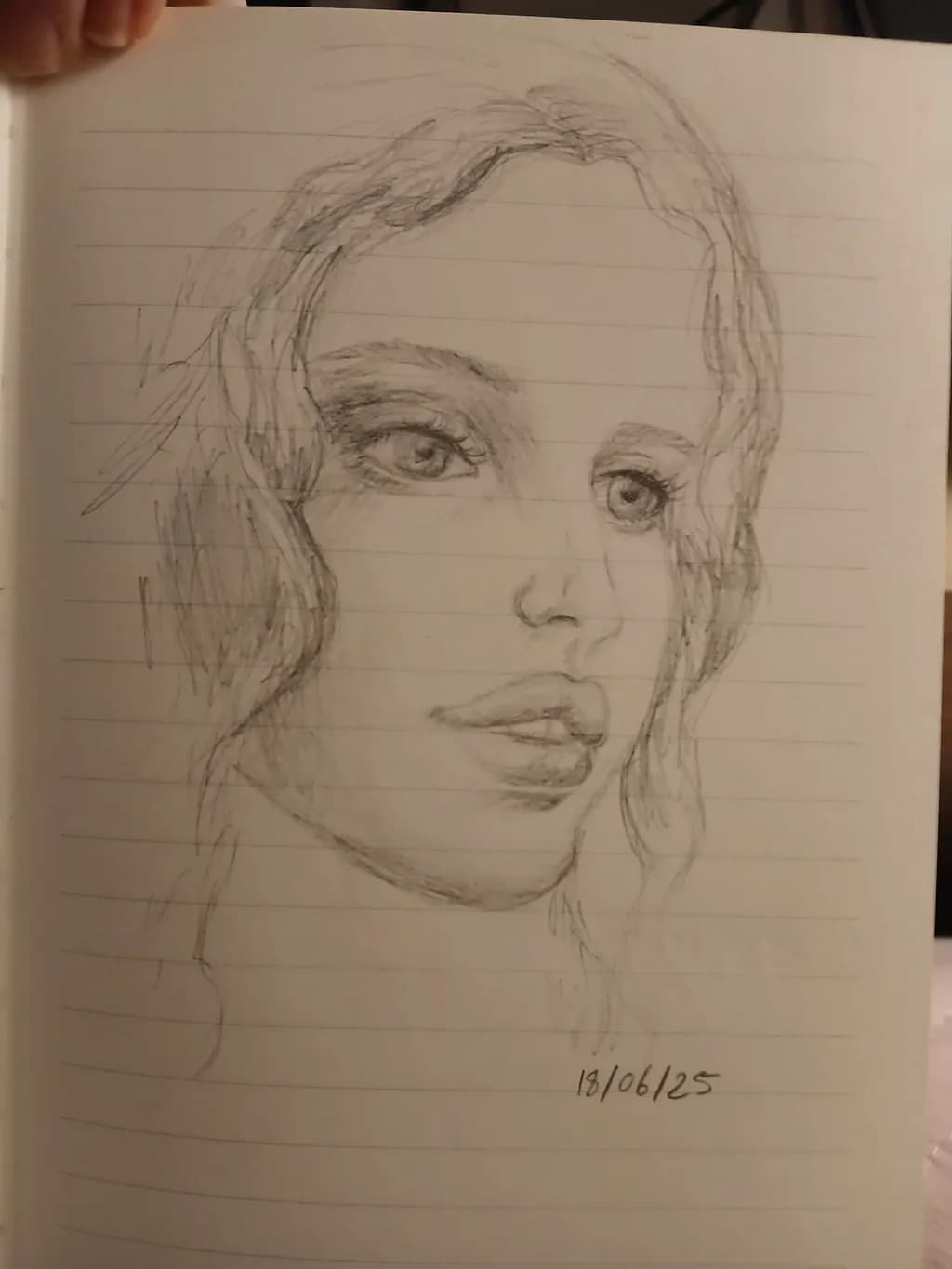 Whispers of Elegance: A Captivating Portrait Sketch of Timeless Beauty