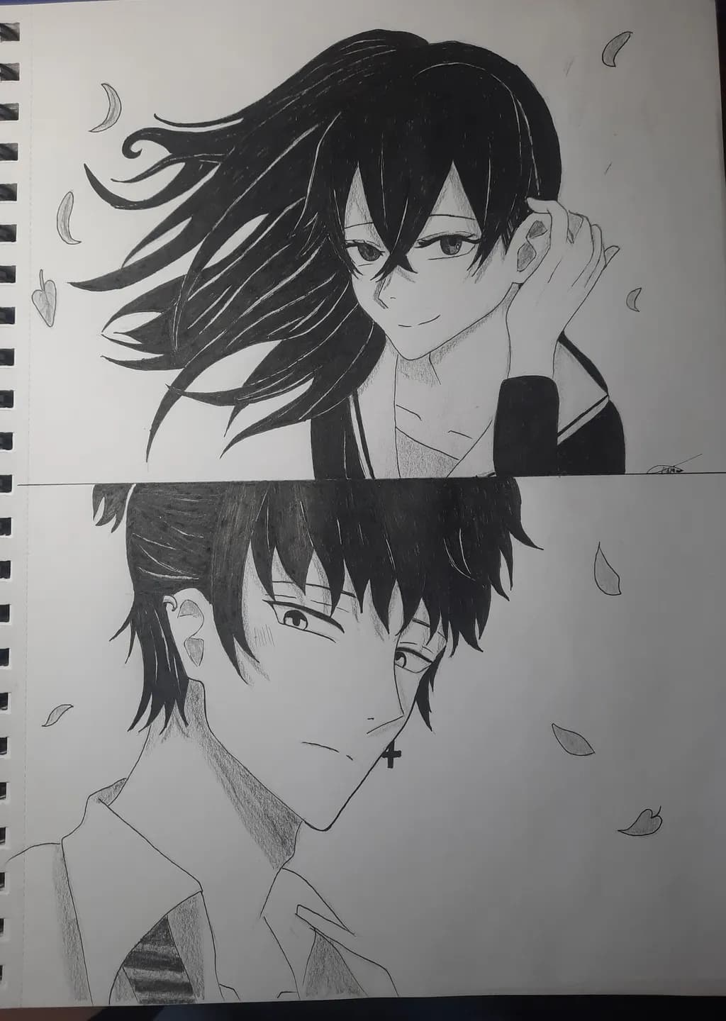 Whispers of Emotion: A Monochrome Dance of Anime Characters