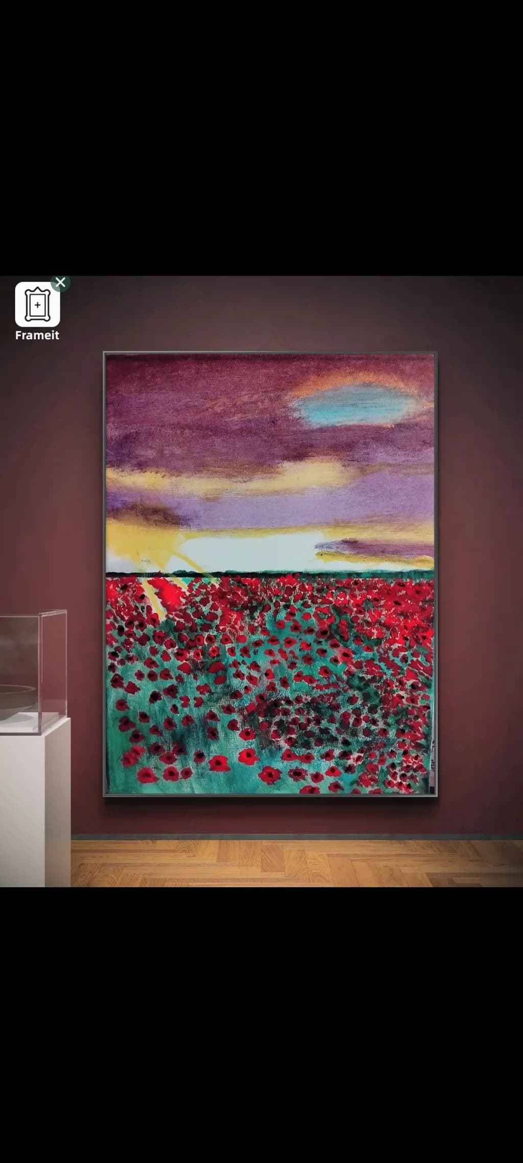 Vibrant Fields of Red: A Sunset Symphony in Color