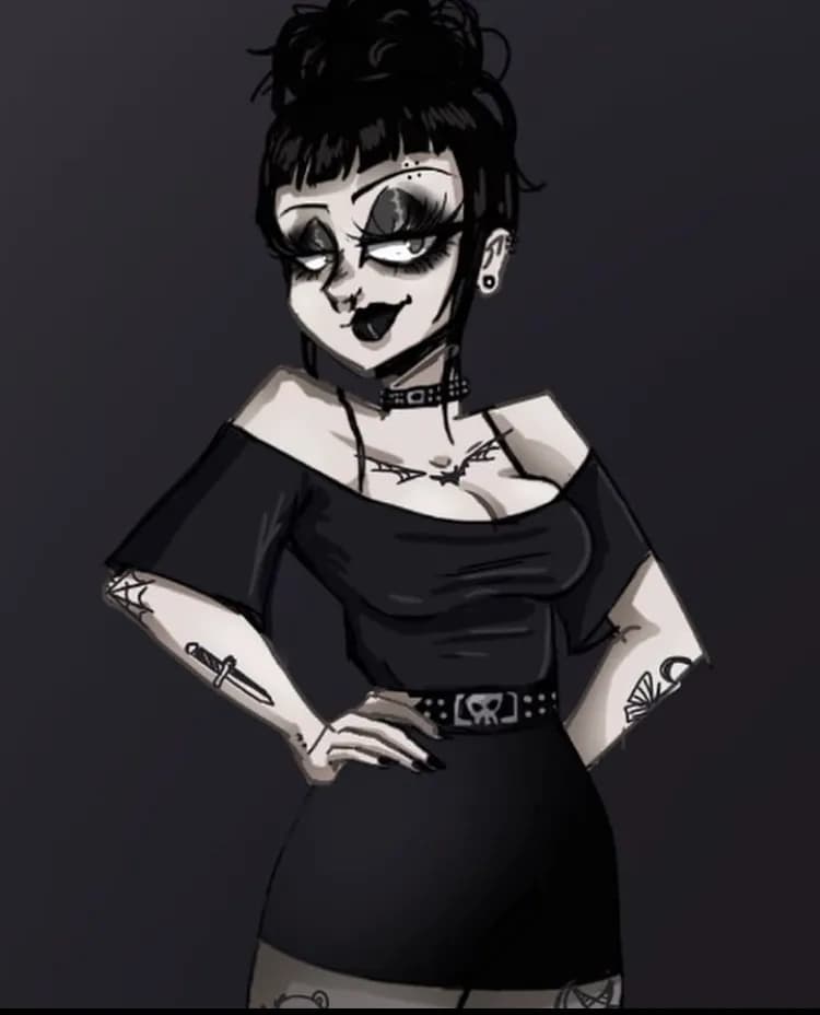 Gothic Elegance: A Darkly Charming Portrait of Modern Femininity