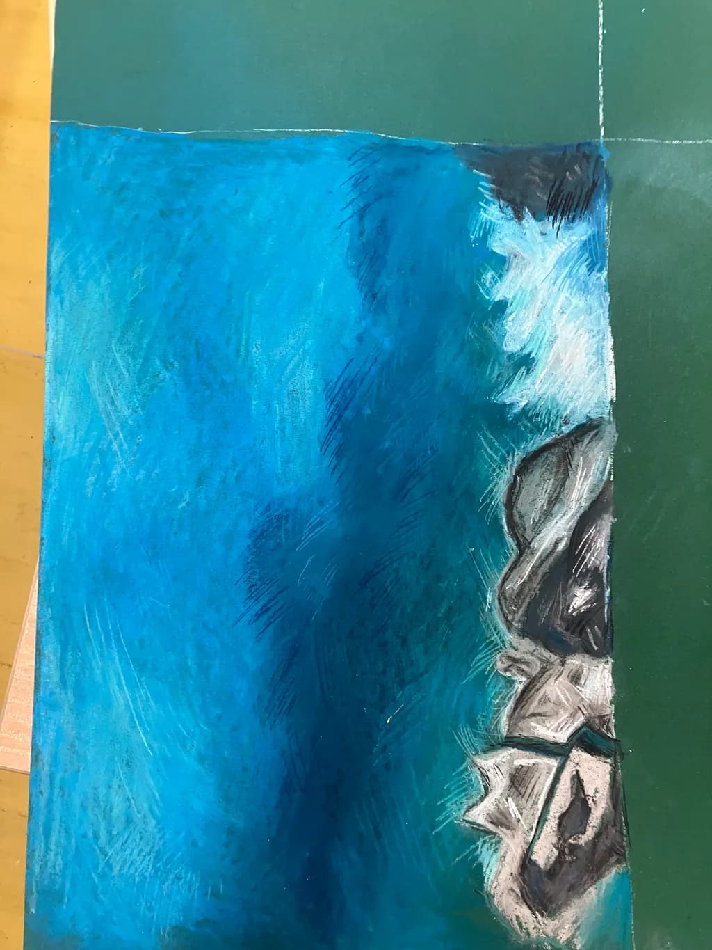 Oceanic Whispers: An Abstract Exploration of Blue Textures and Contrasts