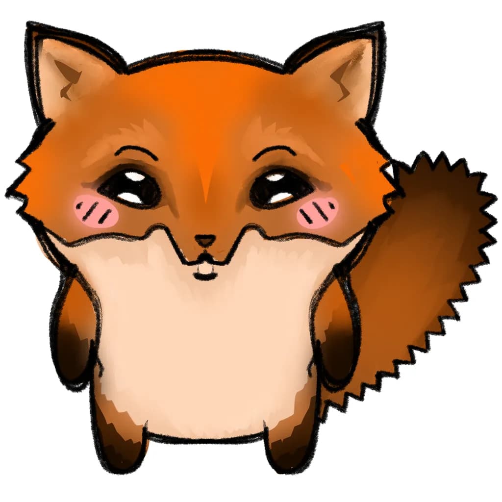 Charming Whiskers: A Playful Fox Illustration
