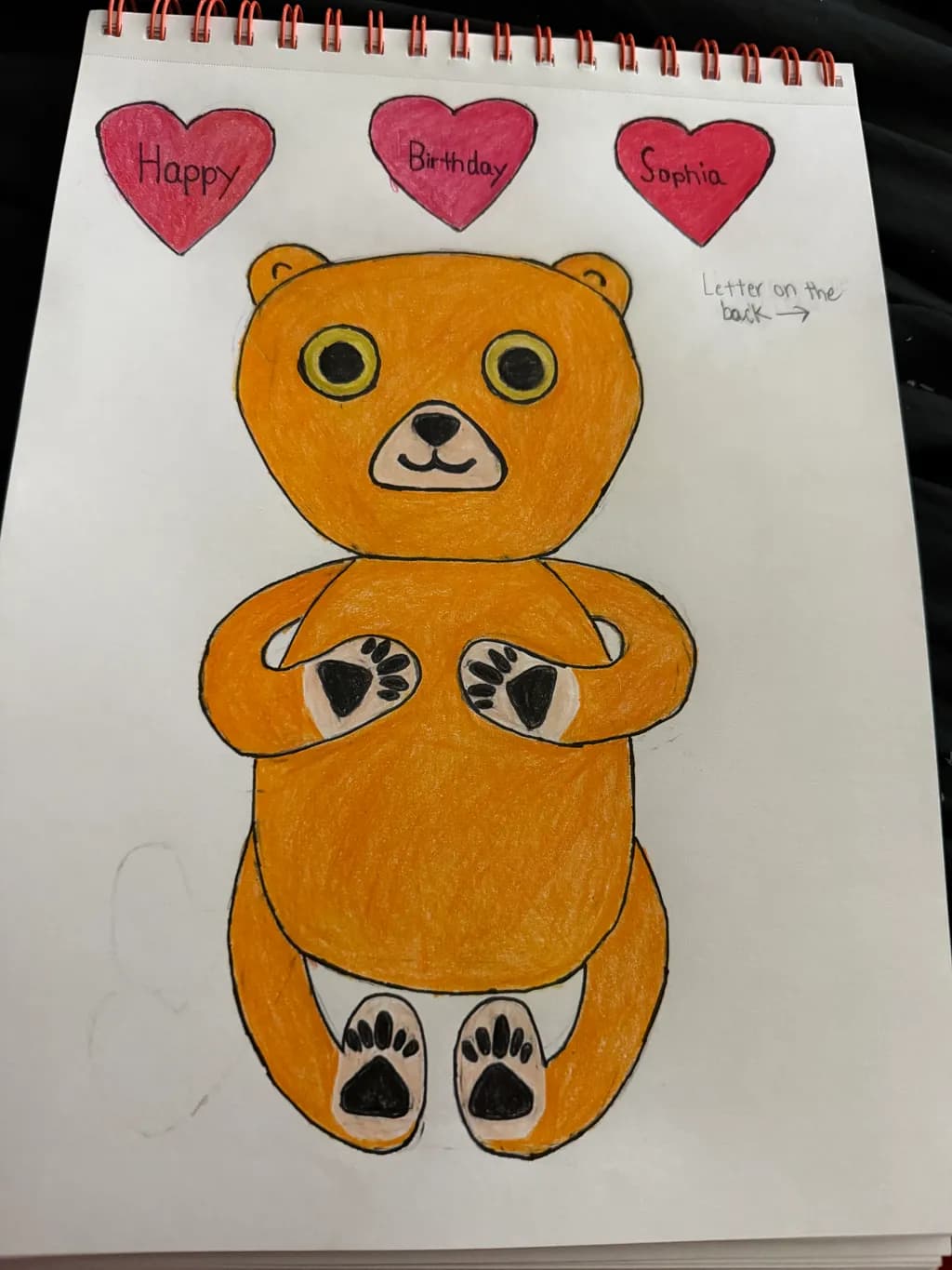 Colorful Birthday Bear: A Handmade Greeting for Sophia