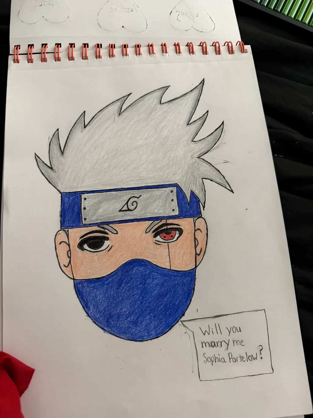 Colorful Proposal: A Creative Anime Character Drawing for Love