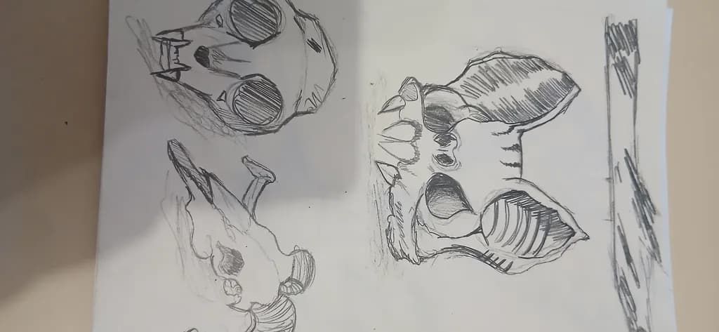 Whispers of the Wild: A Study of Animal Skull Sketches