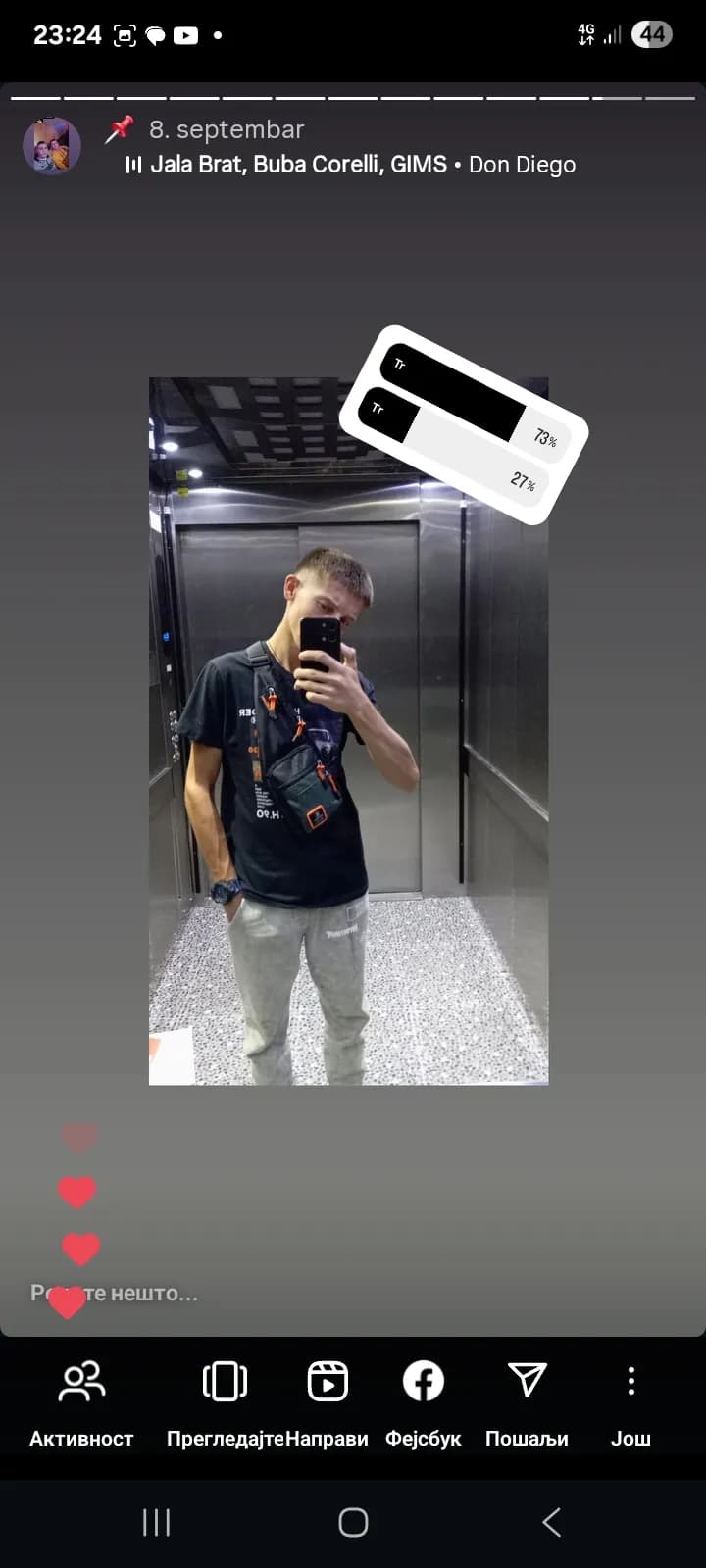 Urban Reflections: A Moment in the Elevator