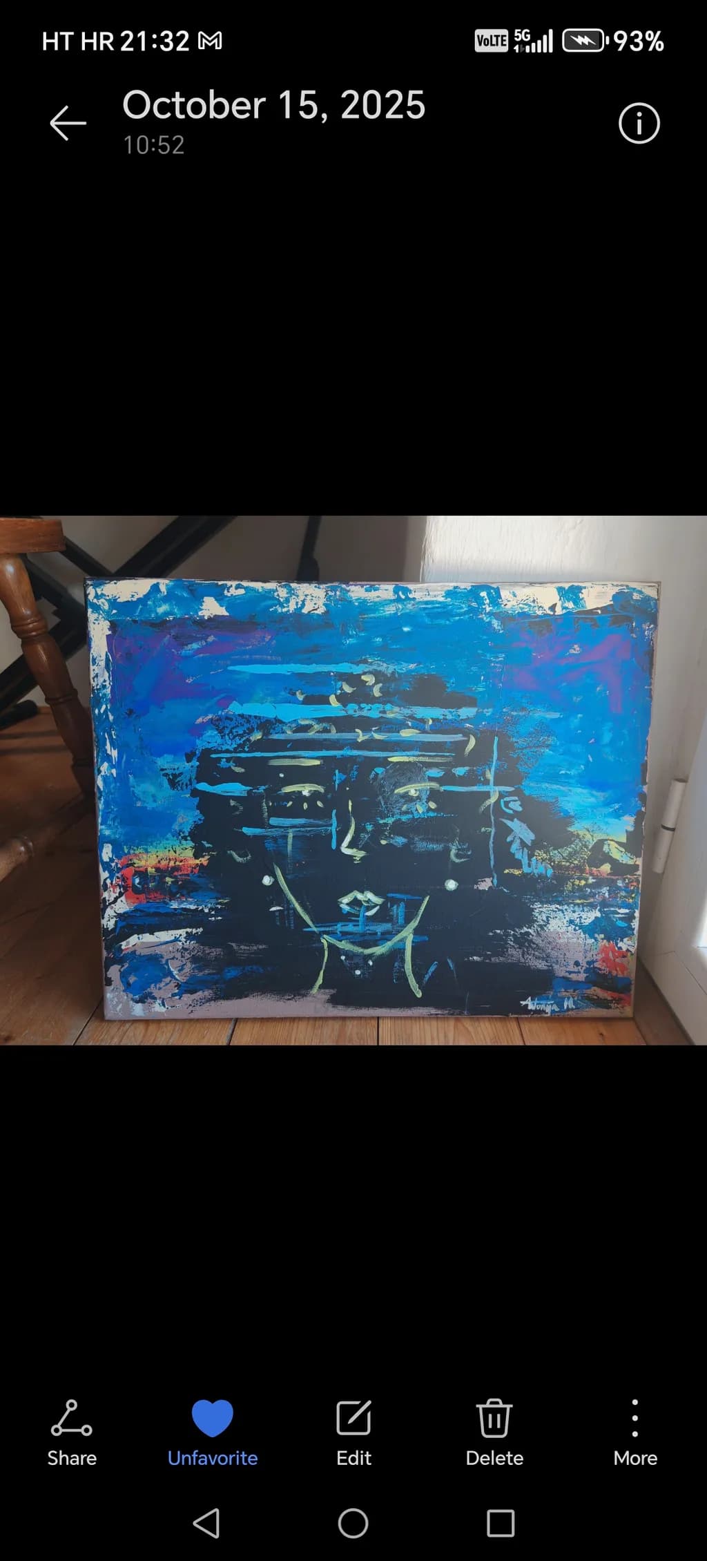 Whispers of Blue: An Abstract Portrait in Expressionist Style
