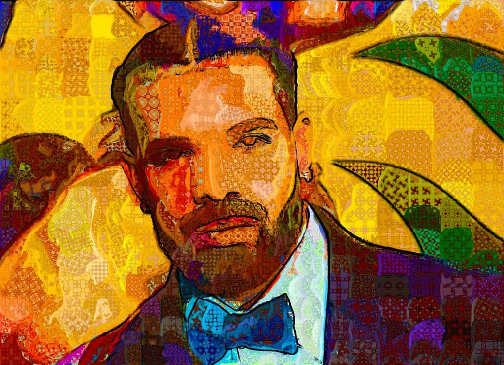 Vibrant Persona: A Colorful Tribute to Modern Iconography