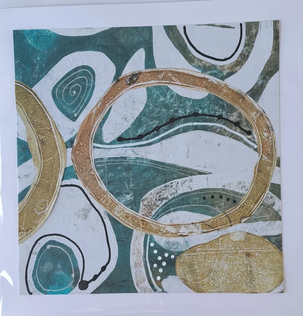 Teal and Gold Harmony