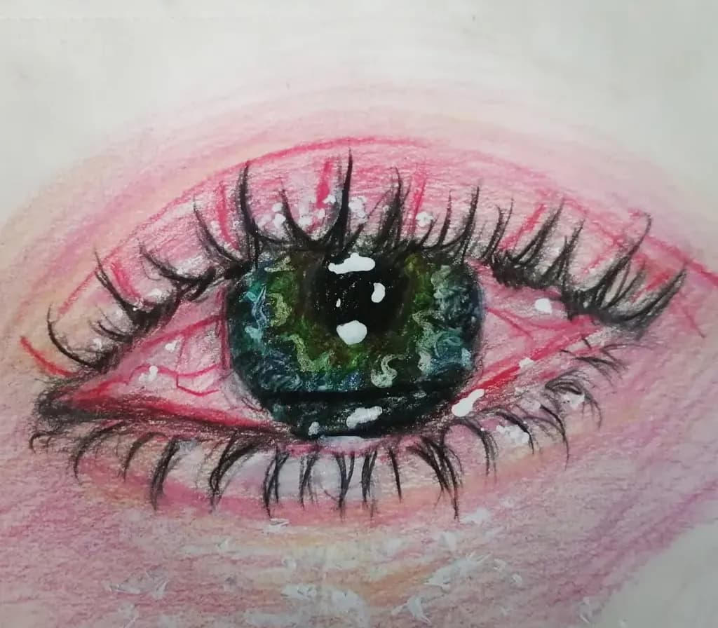 Whispers of Color: A Captivating Eye in Pastel Hues