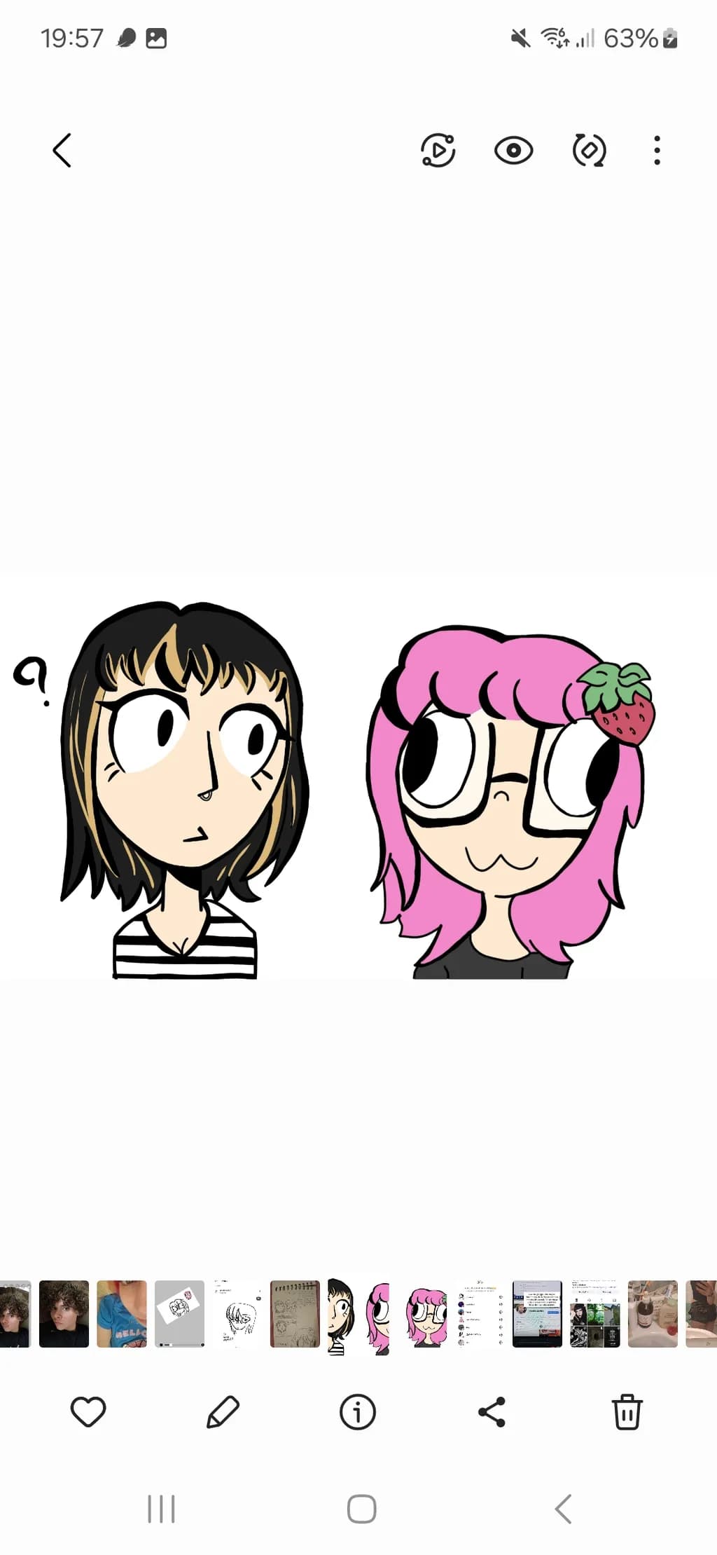 Whimsical Expressions: A Playful Encounter Between Two Unique Characters