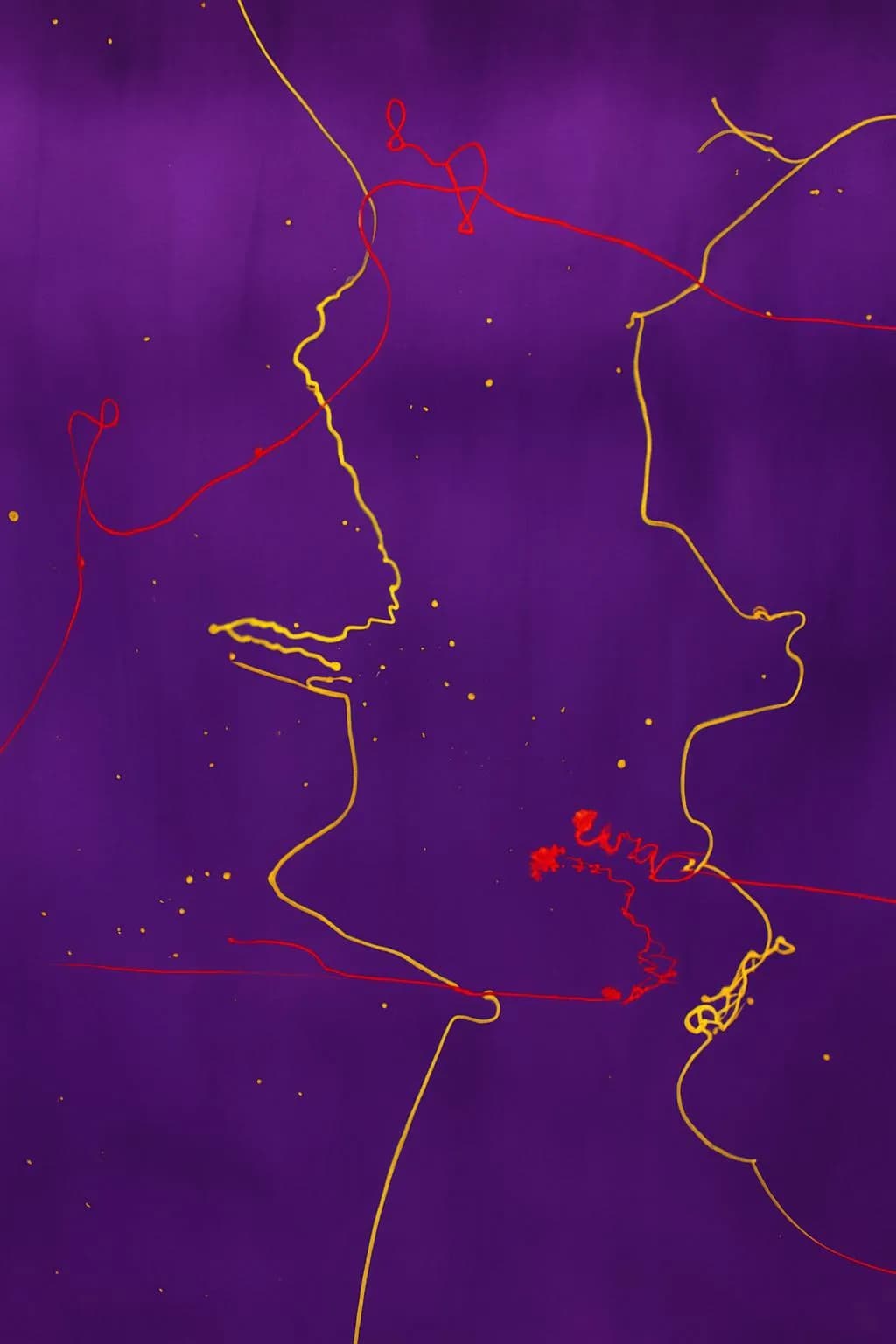 Abstract Lines in Purple