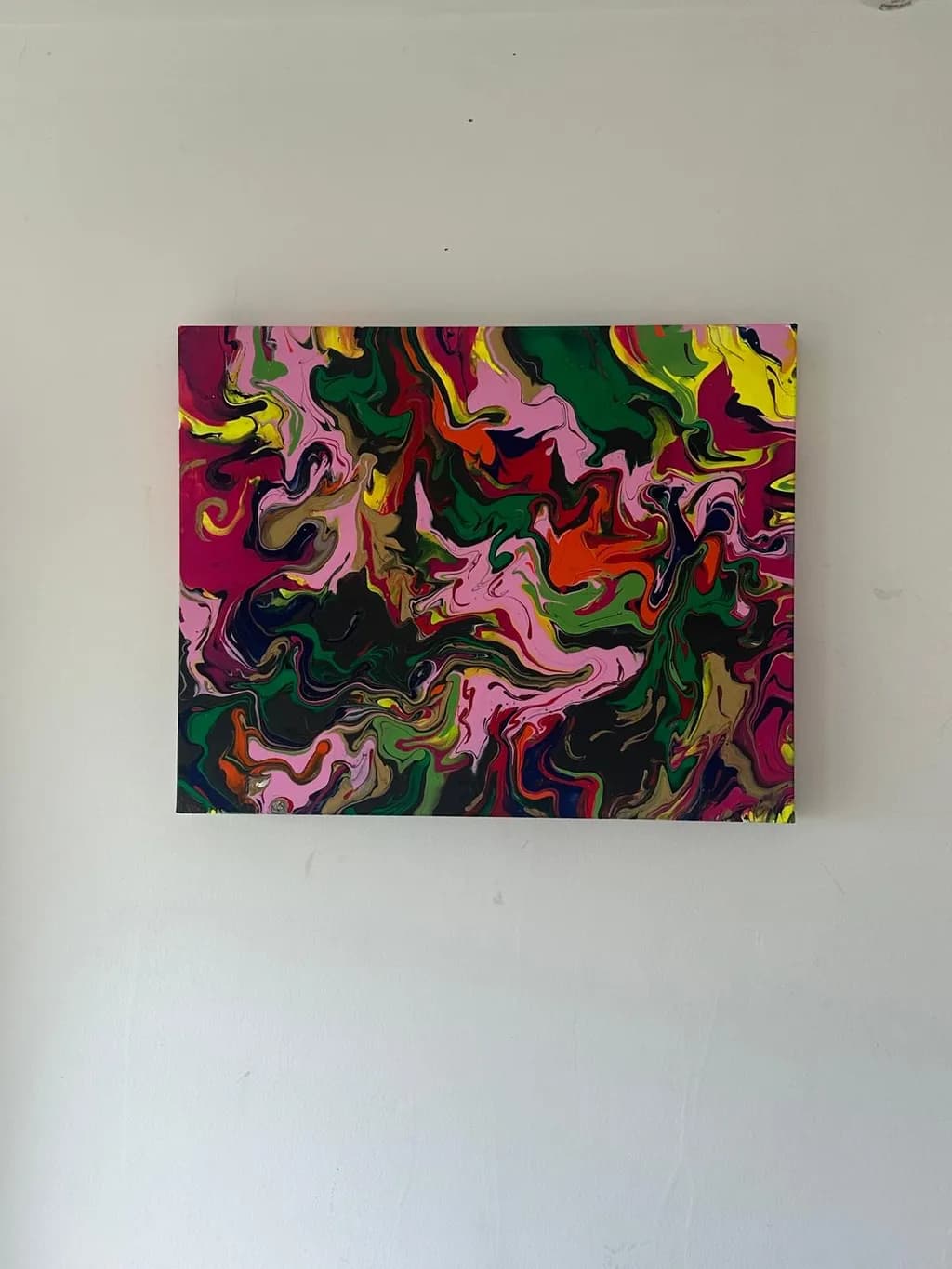 Vibrant Whirlwind: A Colorful Abstract Journey on Canvas