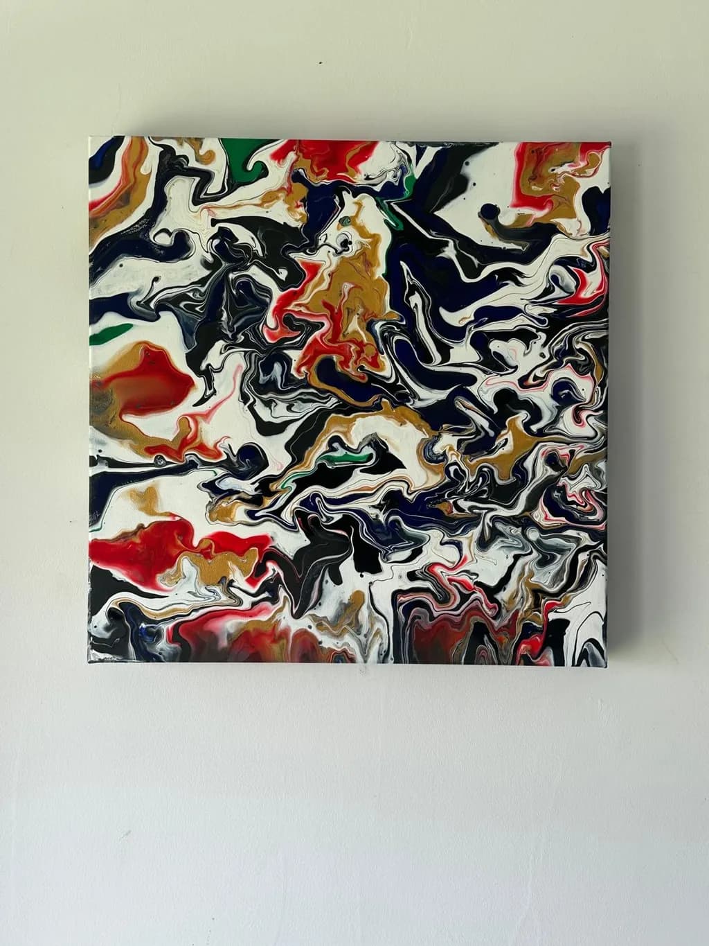 Vibrant Whirl: An Abstract Dance of Colorful Swirls on Canvas
