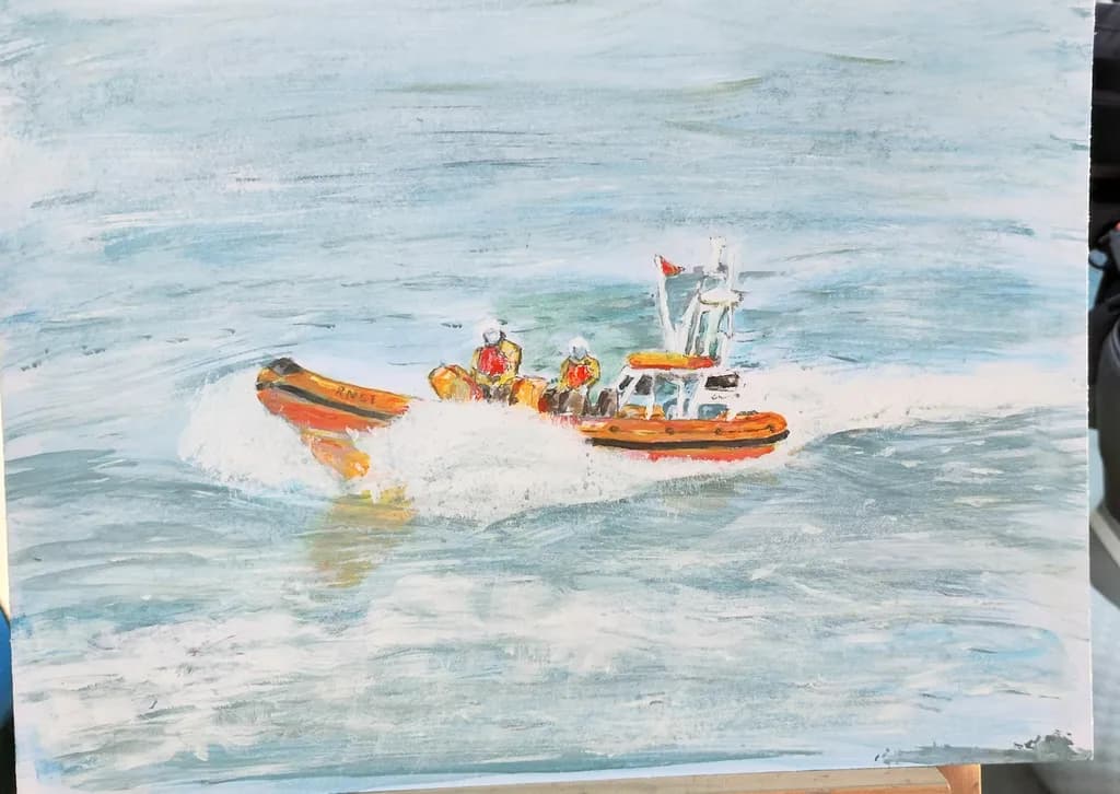 Rescue in Motion: A Vibrant Tribute to Lifesaving at Sea