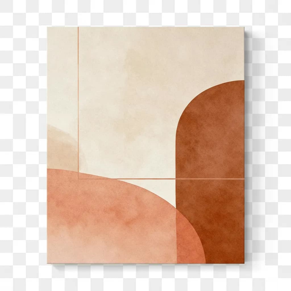 Serene Earth Tones: Abstract Harmony in Warm Hues