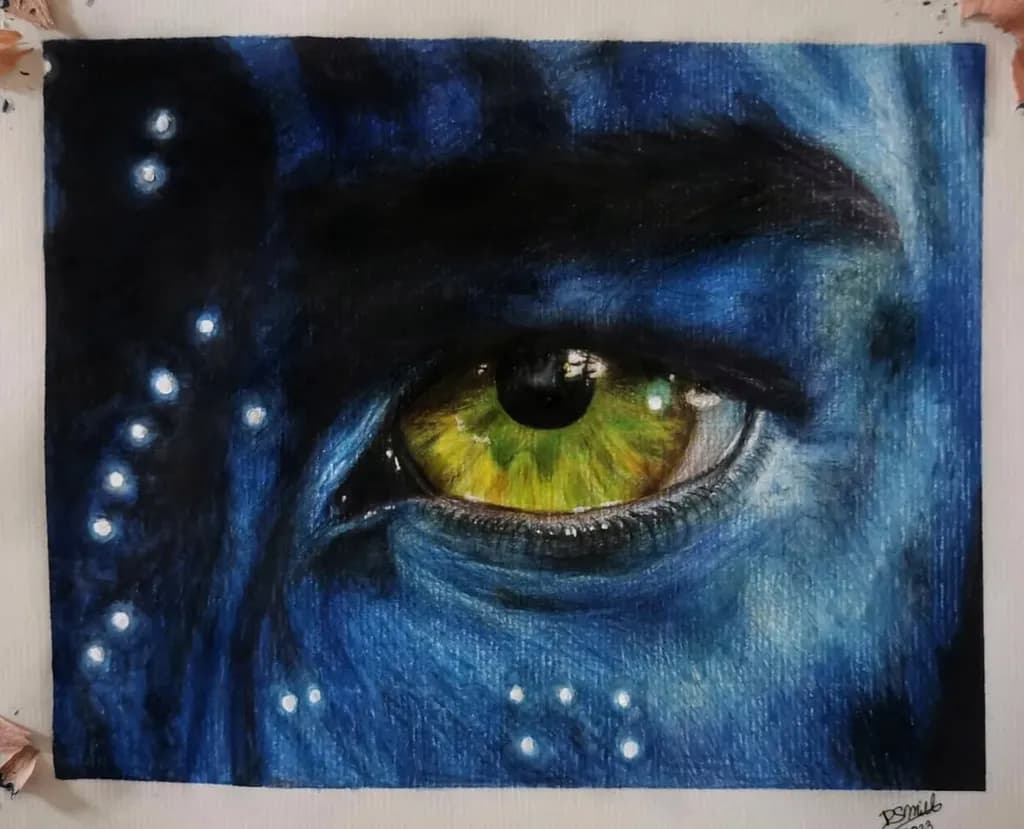 Mystical Gaze: The Enigmatic Eye of Blue and Green Expression