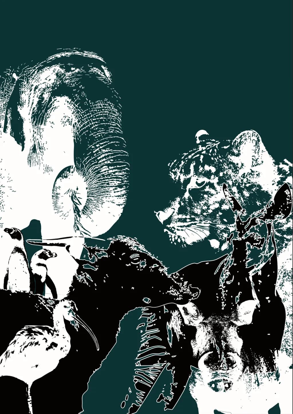 Whispers of the Wild: A Monochrome Menagerie of Nature's Spirits