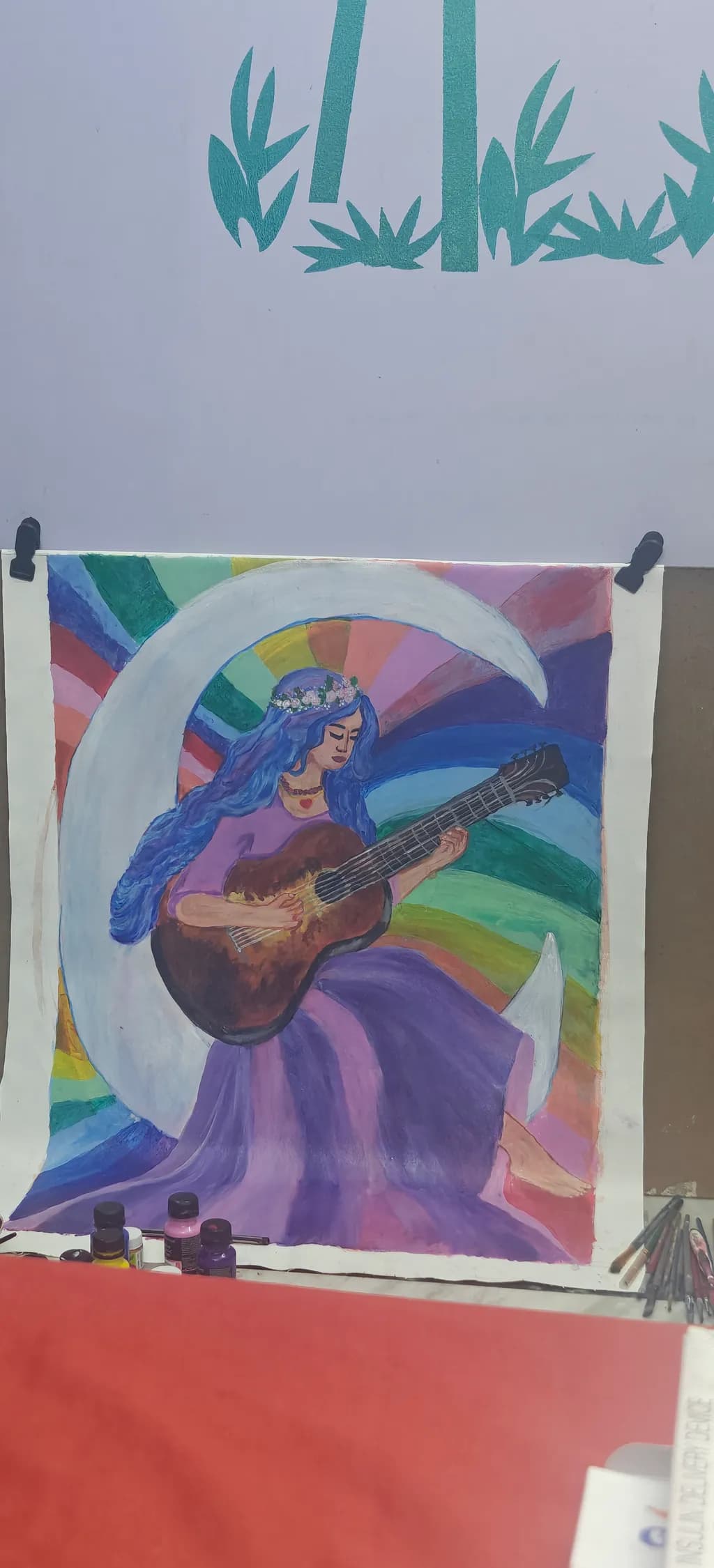 Melody of the Moon: A Colorful Serenade in Harmony and Light